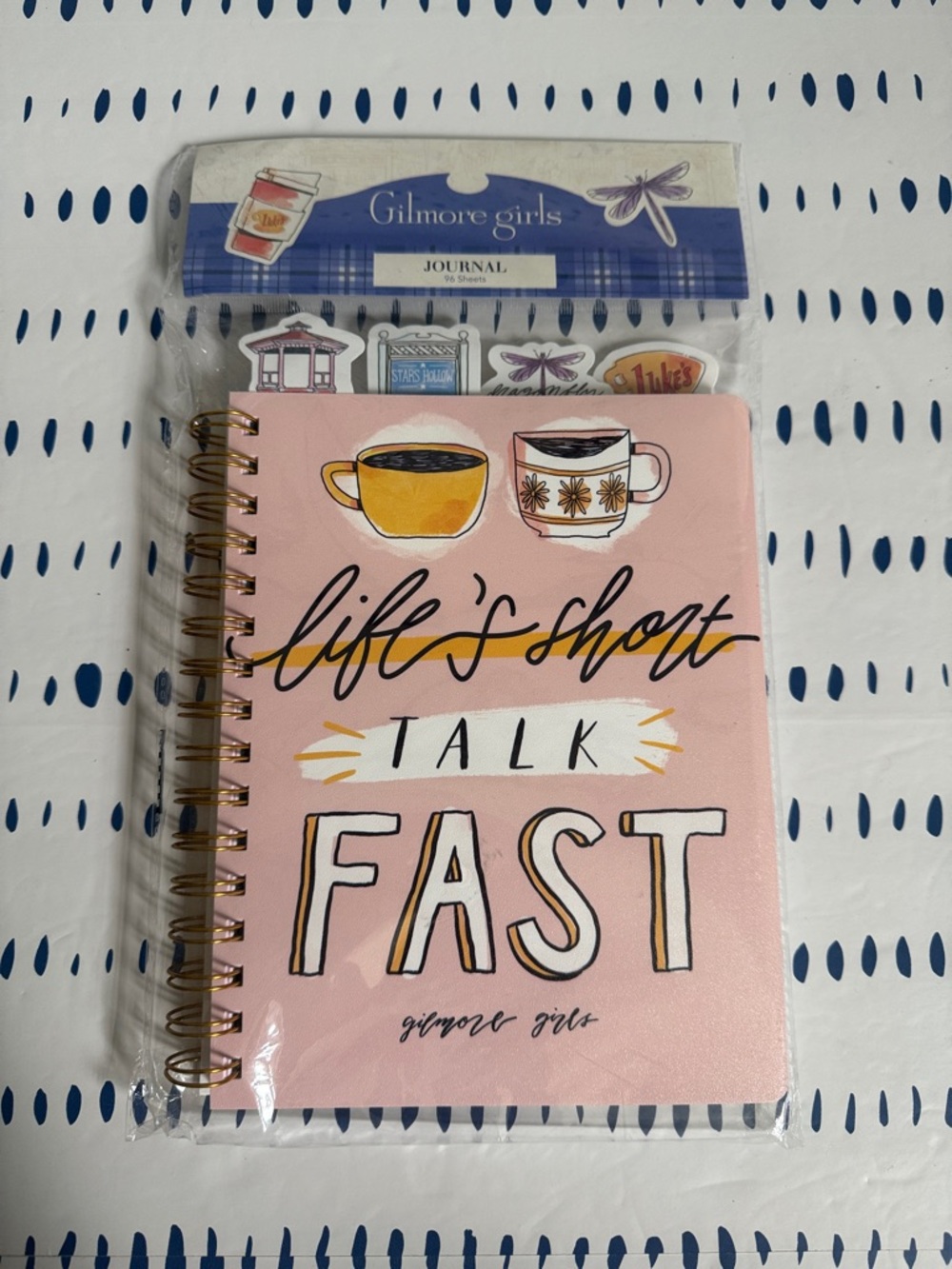 Gilmore Girls Pink "Life's Short Talk Fast" Spiral Journal